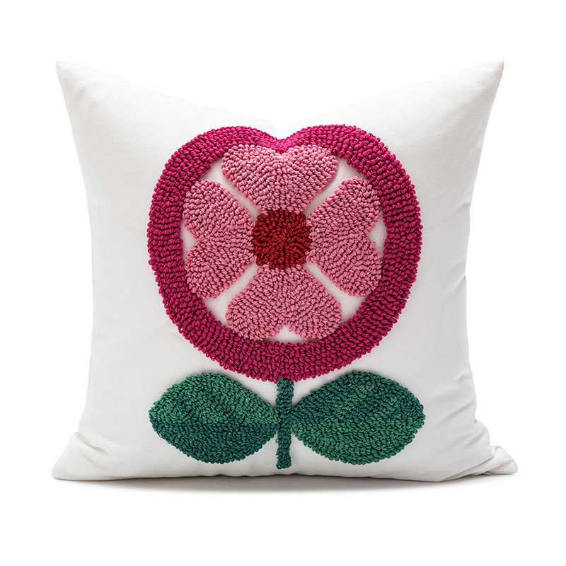 Canvas Embroidered Pillow